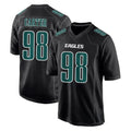 P.Eagles #98 Jalen Carter Player Carbon Black Fashion Home Game Edoa Stitched Jerseys