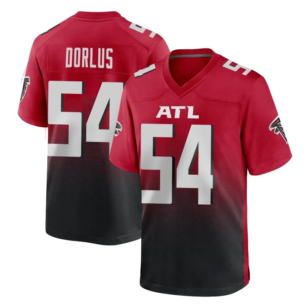 A.Falcons #54 Brandon Dorlus Player Red Home Game Edoa Stitched Jerseys