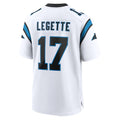 C.Panthers #17 Xavier Legette Player White Home Game Edoa Stitched Jerseys