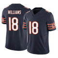 C.Bears #18 Caleb Williams Player Navy Vapor F.U.S.E. Limited Home Game Edoa Stitched Jerseys