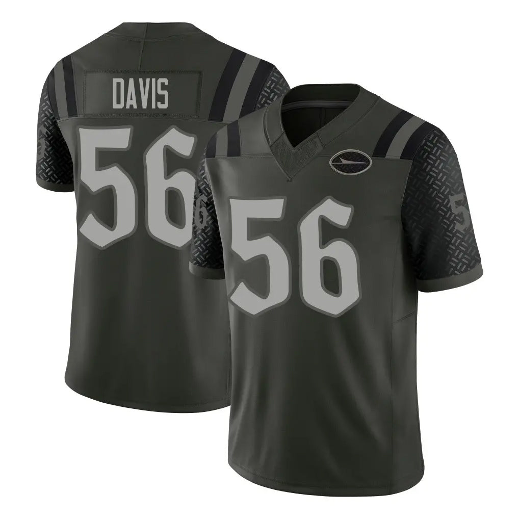 NY.Jets #56 Demario Davis Player Green Limited 2025 Rivalries Collection Home Game Edoa Stitched Jerseys