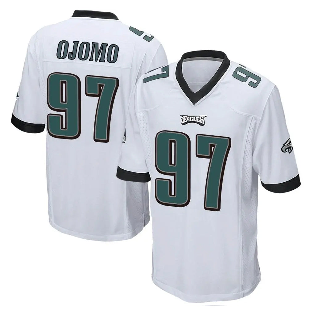 P.Eagles #97 Moro Ojomo Player White Home Game Edoa Stitched Jerseys