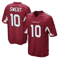 A.Cardinals #10 Josh Sweat Player Cardinal Home Game Edoa Stitched Jerseys
