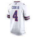 B.Bills #4 James Cook III Player White Home Game Edoa Stitched Jerseys