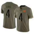W.Commanders #4 Frankie Luvu Player Olive Salute To Service Limited Home Game Edoa Stitched Jerseys