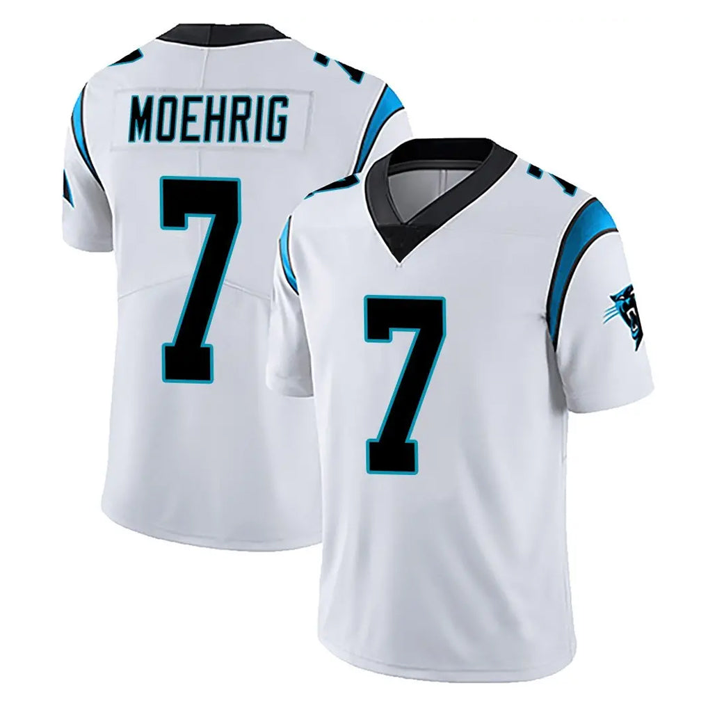 C.Panthers #7 Tre'von Moehrig Player White Vapor Untouchable Limited Game Edoa Stitched Jerseys