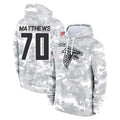 A.Falcons #70 Jake Matthews Player Arctic Camo Salute to Service Limited Hoodie Edoa Stitched Jerseys