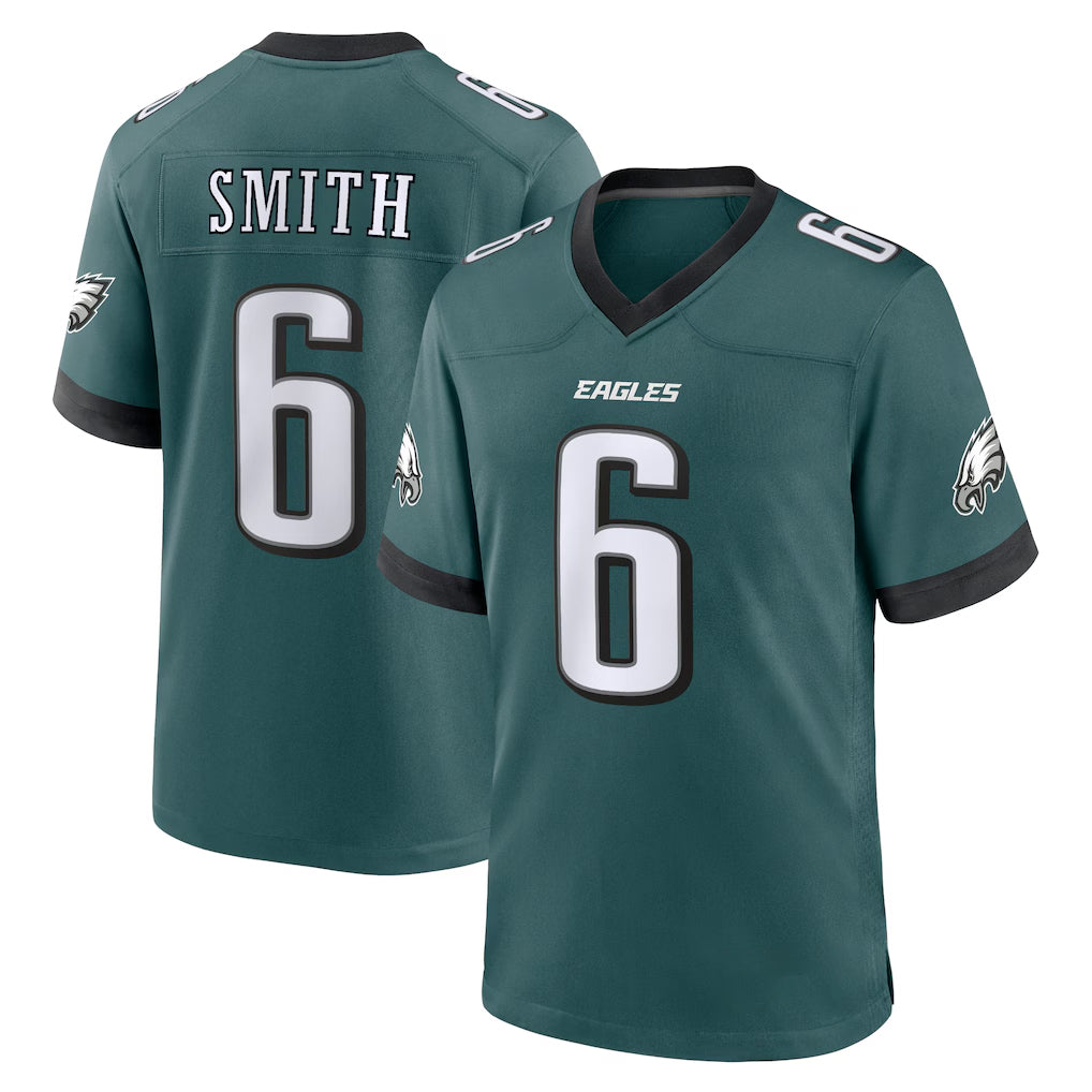 P.Eagles #6 DeVonta Smith Player Green Home Game Edoa Stitched Jerseys