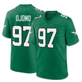 P.Eagles #97 Moro Ojomo Player Green Kelly Alternate Home Game Edoa Stitched Jerseys