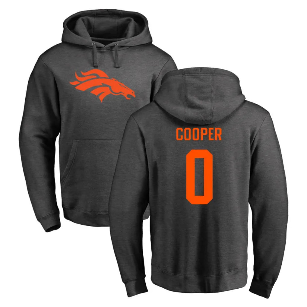 D.Broncos #0 Jonathon Cooper Player Ash One Color Pullover Hoodie Limited Edoa Stitched Jerseys