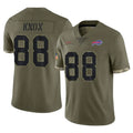 B.Bills #88 Dawson Knox Player Olive Salute To Service Game Edoa Stitched Jerseys