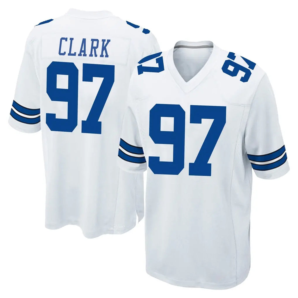D.Cowboys #97 Kenny Clark Player White Home Game Edoa Stitched Jerseys