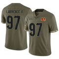 C.Bengals #97 Dexter Lawrence II Player Olive Salute to Service Limited Game Edoa Stitched Jerseys