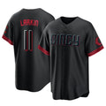 C.Reds #11 Barry Larkin Player Black City Connect Home Game Edoa Stitched Jerseys