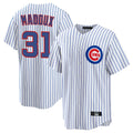 C.Cubs #31 Greg Maddux Player White Game Home Edoa Stitched Jerseys