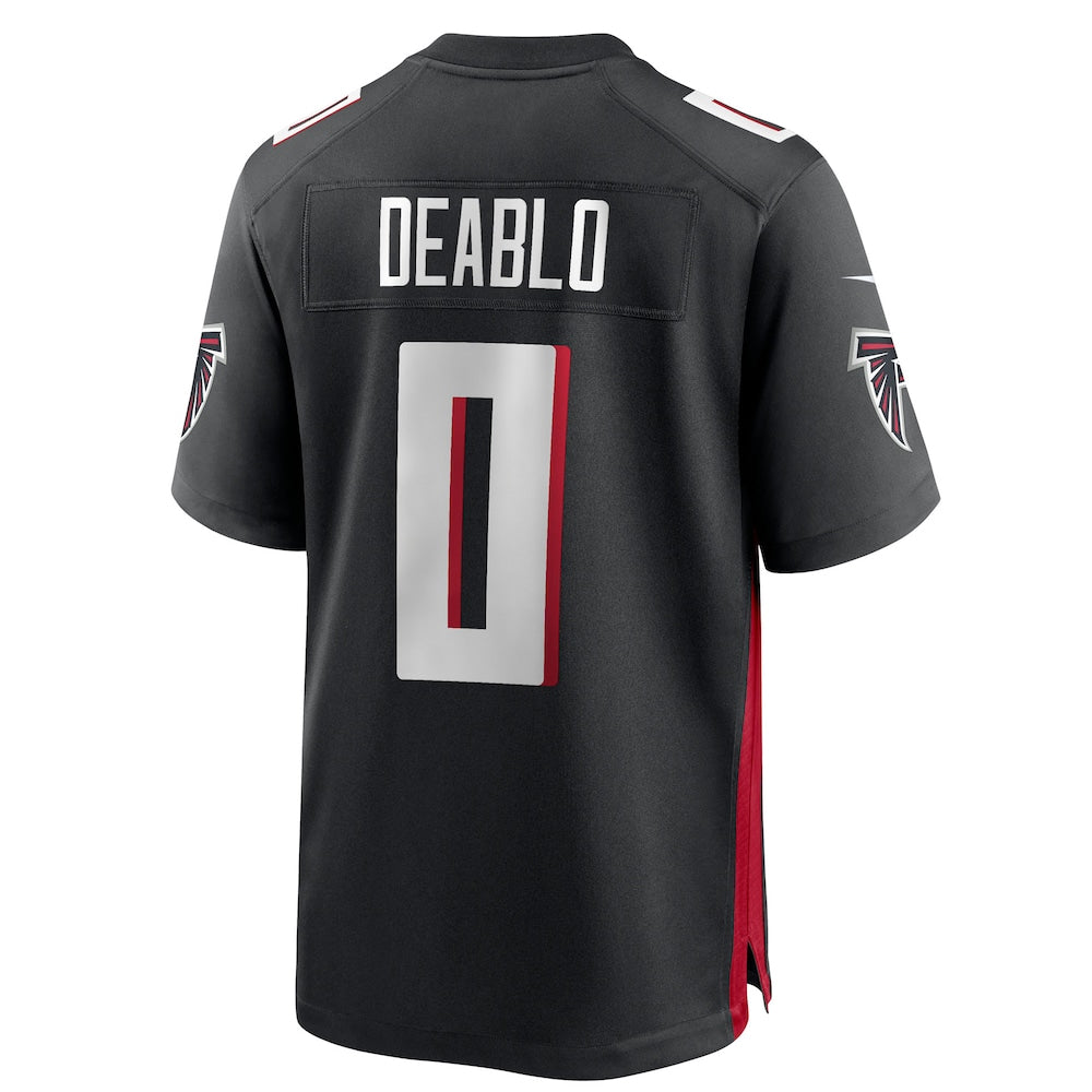 A.Falcons #0 Divine Deablo Player Black Home Game Edoa Stitched Jerseys