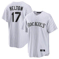 C.Rockies #17 Todd Helton Player White Game Home Edoa Stitched Jerseys