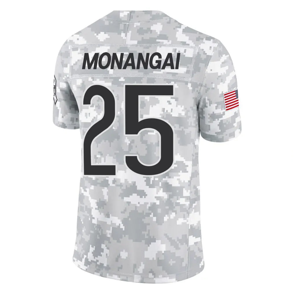 C.Bears #25 Kyle Monangai Player Arctic Camo Salute to Service Limited Edoa Stitched Jerseys