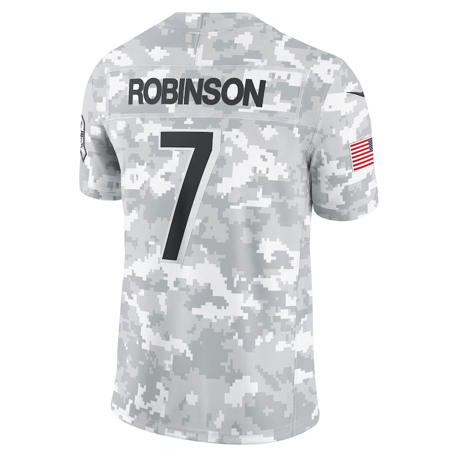 A.Falcons #7 Bijan Robinson Player Camo Salute to Service Limited Edoa Stitched Jerseys
