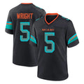 M.Dolphins #5 Jaylen Wright Player Black Pitch Rivalries Collection Home Game Edoa Stitched Jerseys