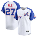 A.Braves #27 Austin Riley Player White City Connect Limited Home Game Edoa Stitched Jerseys
