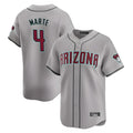 A.Diamondbacks #4 Ketel Marte Player Gray Road Limited Home Game Edoa Stitched Jerseys