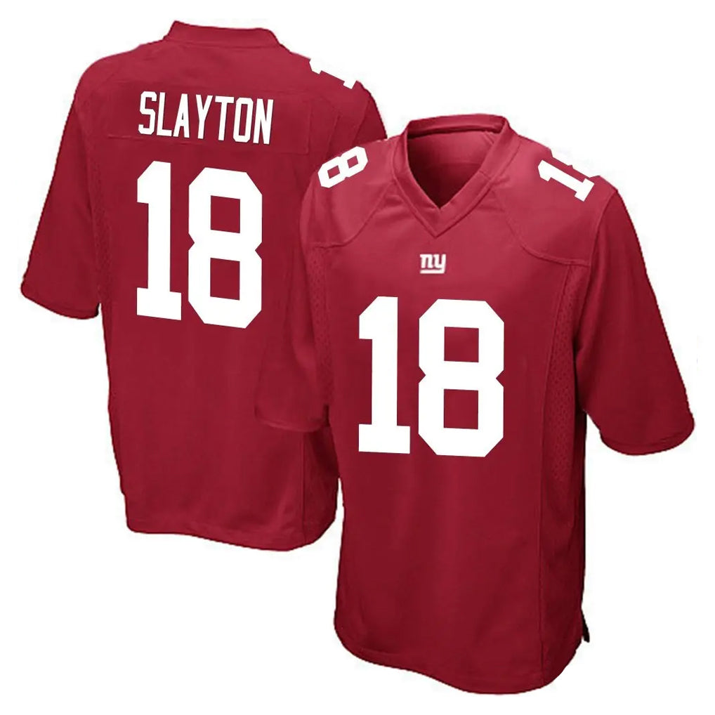 NY.Giants #18 Darius Slayton Player Red Home Game Edoa Stitched Jerseys