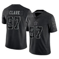 D.Cowboys #97 Kenny Clark Player Black Limited Reflective Home Game Edoa Stitched Jerseys