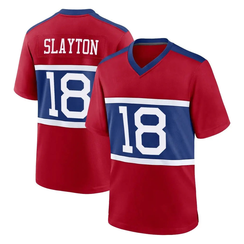 NY.Giants #18 Darius Slayton Player Red Century Home Game Edoa Stitched Jerseys
