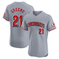 C.Reds #21 Hunter Greene Player Gray Limited Elite Home Edoa Stitched Jerseys