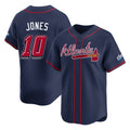 A.Braves #10 Chipper Jones Player Navy 2025 Speedway Classic Home Game Edoa Stitched Jerseys