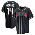 A.Diamondbacks #14 Gabriel Moreno Player Black Home Game Edoa Stitched Jerseys