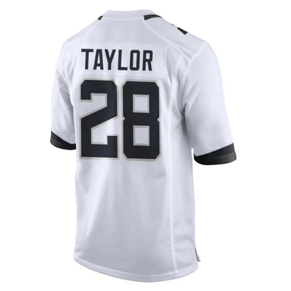 J.Jaguars #28 Fred Taylor Player White Home Game Edoa Stitched Jerseys
