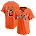 B.Orioles #12 Dylan Beavers Player Orange T-shirt Limited Home Game Edoa Stitched Jerseys