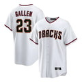 A.Diamondbacks #23 Zac Gallen Player White Home Game Edoa Stitched Jerseys