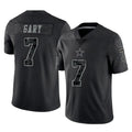 D.Cowboys #7 Rashan Gary Player Black Limited Reflective Home Game Edoa Stitched Jerseys