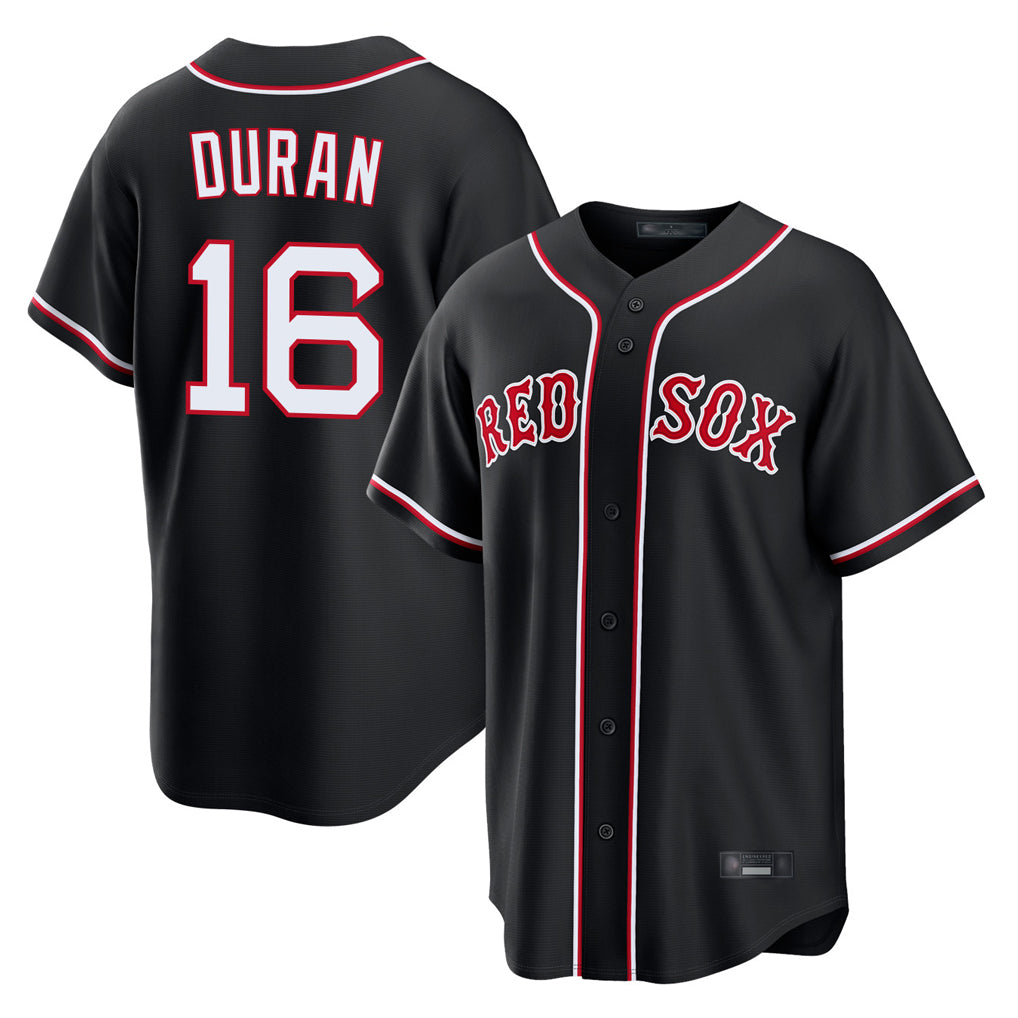 B.Red Sox #16 Jarren Duran Player Black Out Home Game Edoa Stitched Jerseys