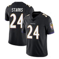 B.Ravens #24 Malaki Starks Player Black Vapor Untouchable Limited Home Game Edoa Stitched Jerseys