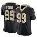 NO.Saints #99 Chase Young Player Black Limited Vapor F.U.S.E. Home Game Edoa Stitched Jerseys