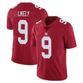 NY.Giants #9 Lsaiah Likely Player Red Limited Vapor Untouchable Home Game Edoa Stitched Jerseys