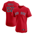B.Red Sox #52 Wilyer Abreu Player Red Limited Elite Home Game Edoa Stitched Jerseys