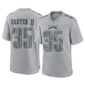 P.Eagles #35 Michael Carter II Player Gray Atmosphere Fashion Home Game Edoa Stitched Jerseys