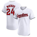 C.Guardians #24 Triston McKenzie Player White Limited Elite Home Edoa Stitched Jerseys