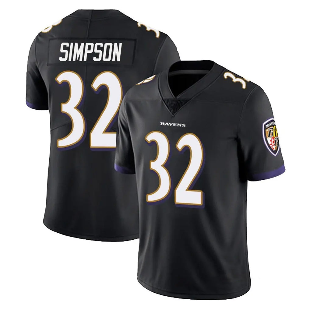 B.Ravens #32 Trenton Simpson Player Black Vapor Untouchable Limited Home Game Edoa Stitched Jerseys