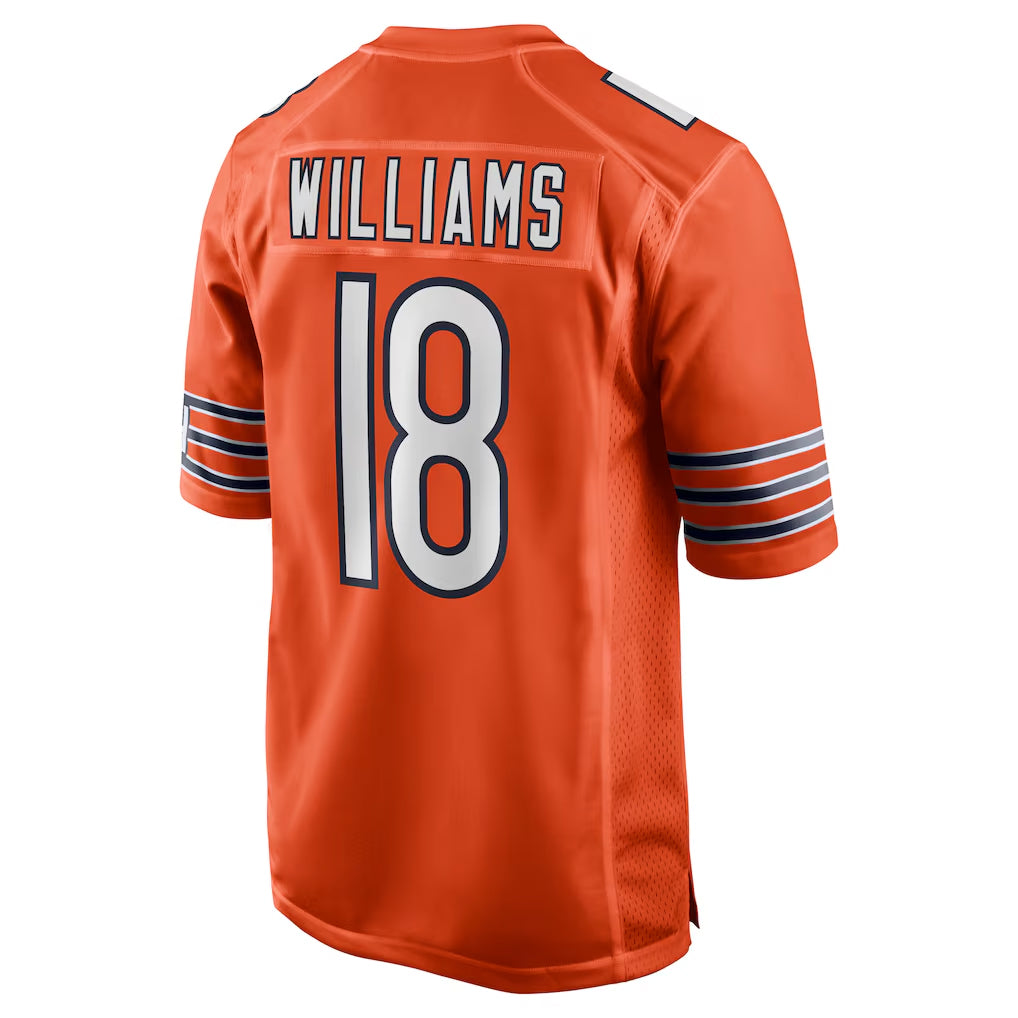 C.Bears #18 Caleb Williams Player Orange Home Game Edoa Stitched Jerseys