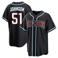 A.Diamondbacks #51 Randy Johnson Player Black Home Game Edoa Stitched Jerseys