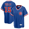 C.Cubs #15 Carson Kelly Player Royal T-shirt Cooperstown Collection Limited Edoa Stitched Jerseys