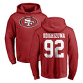 SF.49ers #92 Osa Odighizuwa Player Red LOGO Pullover Hoodies Home Game Edoa Stitched Jerseys