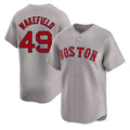 B.Red Sox #49 Tim Wakefield Player Gray Road Limited Home Game Edoa Stitched Jerseys