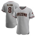 A.Diamondbacks #8 James McCann Player Gray Road Limited Elite Home Game Edoa Stitched Jerseys